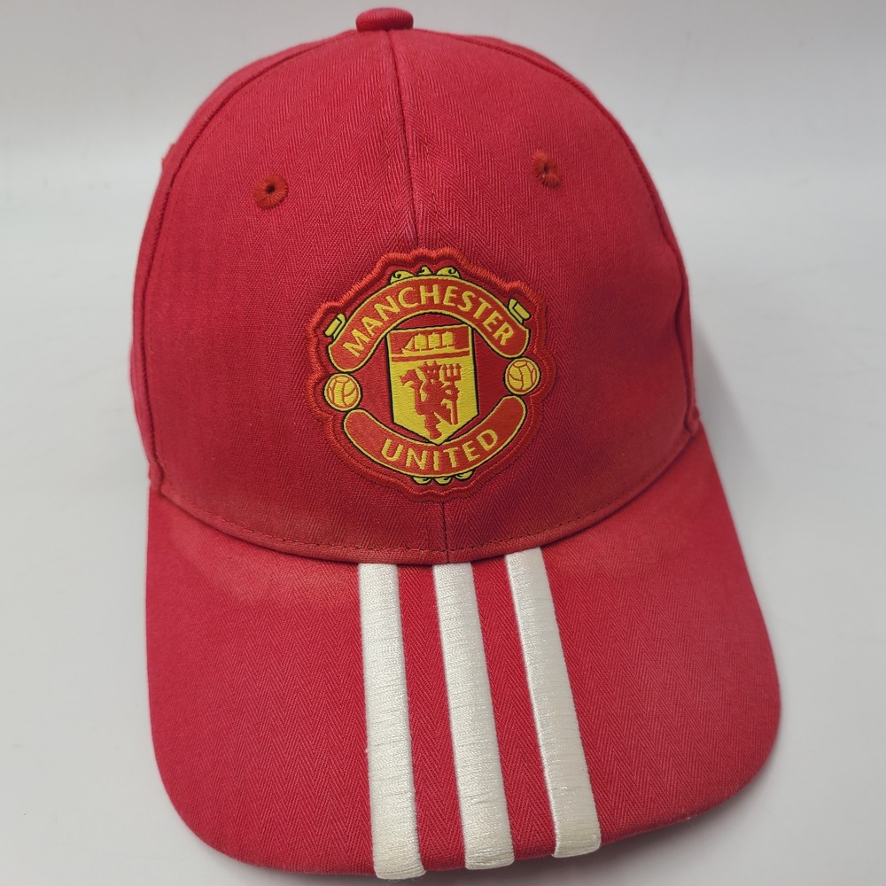 Manchester United‎ Hat Strapback Adidas Red Distressed Soccer Premier League Men